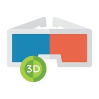 Trendy 3D Glasses vector