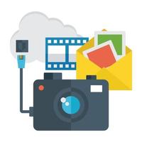 Trendy Cloud Camera vector