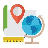 Trendy Location Map vector