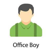 Trendy Office Boy vector