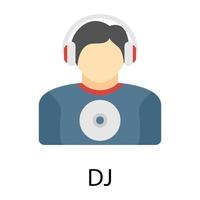 conceptos de dj de moda vector