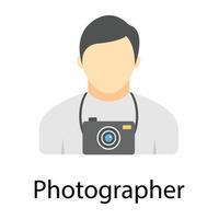 Trendy Photographer Concepts vector