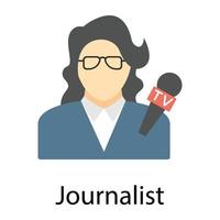 conceptos de periodista de moda vector