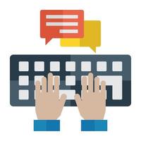 Trendy Typing Keyboard vector