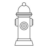 Fire hydrant icon, outline style vector