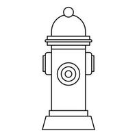 Fire hydrant icon, outline style vector