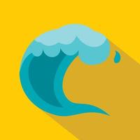 Wave icon, cartoon style vector