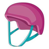 icono de casco protector, estilo de dibujos animados vector