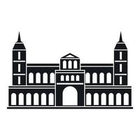Castle icon, simple style vector