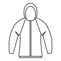 Sweatshirt icon, outline style vector