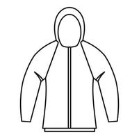 icono de sudadera, estilo de esquema vector