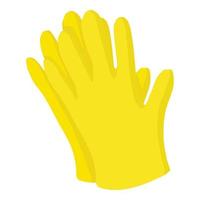 Garden gloves icon, cartoon style vector