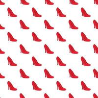 Red women shoes pattern, cartoon style vector