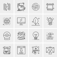 16 Universal Business Icons Vector Creative Icon Illustration to use in web and Mobile Related project