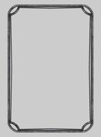 Old metal vertical frame. Vector drawing.  Layout of a framed photo. Vertical modern frame. Blank photo frame a4 isolated on background. Frame for posters and photos. Vector