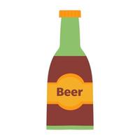 botella de cerveza con inscripción sobre fondo blanco. imagen vectorial aislada para el diseño de cerveza o bar vector