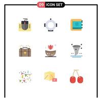 Set of 9 Modern UI Icons Symbols Signs for private equity business business phone Editable Vector Design Elements