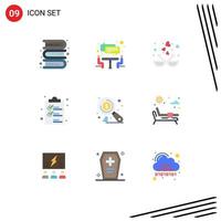 paquete de iconos de vector de stock de 9 signos y símbolos de línea para elementos de diseño de vector editables de clip de documento de pájaro de lista de dinero