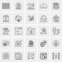 25 iconos de negocios universales vector ilustración de icono creativo para usar en proyectos relacionados con la web y dispositivos móviles