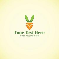 Rabbit and Carrot logo Vector