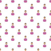 Female hotel receptionist worker pattern vector