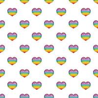 Heart in colours of LGBT pattern, cartoon style vector