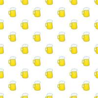 Mug of beer pattern, cartoon style vector