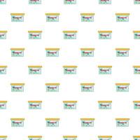 Box for donations pattern, cartoon style vector