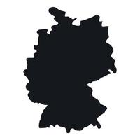 mapa de icono de Alemania, estilo simple vector