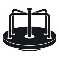 Children merry go round icon, simple style vector