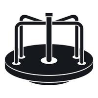 Children merry go round icon, simple style vector