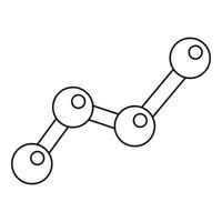 Chart statistics line icon, outline style vector