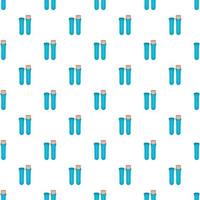 Vial for blood collection pattern, cartoon style vector