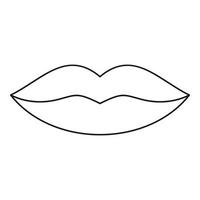 Lips icon, simple style vector