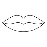 icono de labios, estilo simple vector