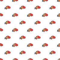 Trailer truck pattern, cartoon style vector