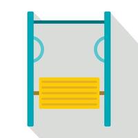 Exerciser on playground icon, flat style vector