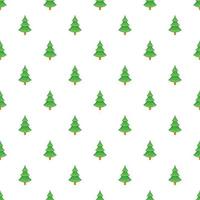 Fur tree pattern, cartoon style vector