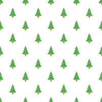 Fur tree pattern, cartoon style vector