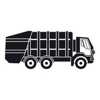 Garbage truck icon, simple style vector