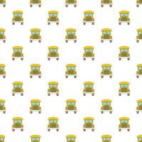 School bus pattern, cartoon style vector