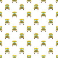 School bus pattern, cartoon style vector