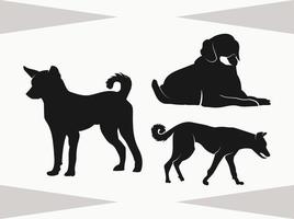 silueta de perro, perro, archivo eps de perro vector