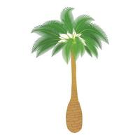Green palm icon, cartoon style vector