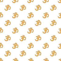 Om sign pattern, cartoon style vector