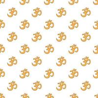 Om sign pattern, cartoon style vector