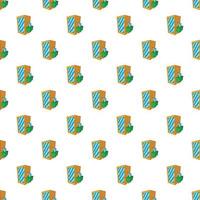 Machine spilling beer pattern, cartoon style vector