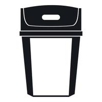 Big trashcan icon, simple style vector