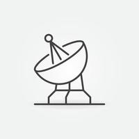 Parabolic Antenna Dish Transmitter vector concept icon