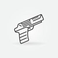 Pistol or Handgun vector concept line icon